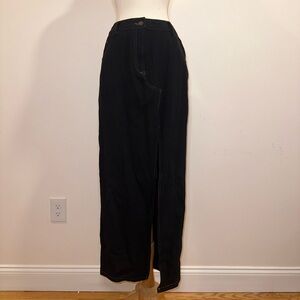 NWT Bobbles and Lace Black Canvas High Front Slit Midi Skirt Size M